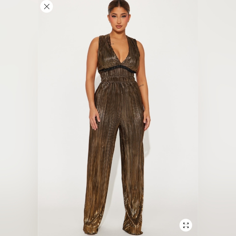 Metallic Bronze Jumpsuit